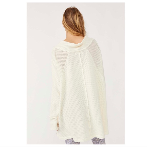 FREE PEOPLE SWEATER BOHO 90s VIBES FLOWY PULLOVER OVERSIZED TUNIC A2C - Picture 3 of 10